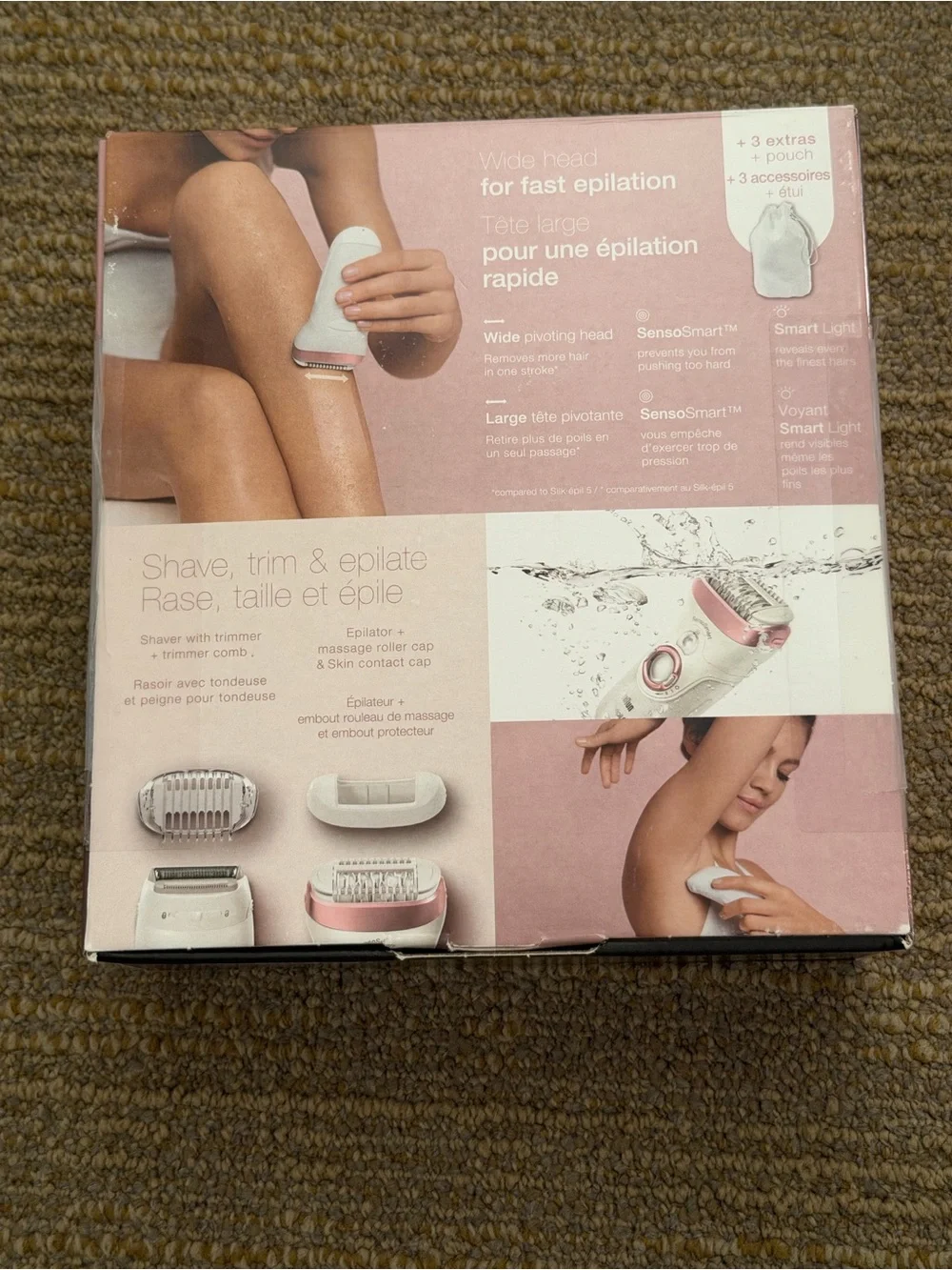 Silk-épil 9 Women's Epilator - White & Pink